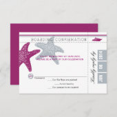 Carte RSVP Pass d'embarquement Starfish (Devant / Derrière)