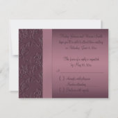 Carte RSVP Passion violette (Dos)