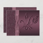 Carte RSVP Passion violette (Devant / Derrière)