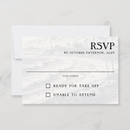 Carte RSVP Passport California (Devant)