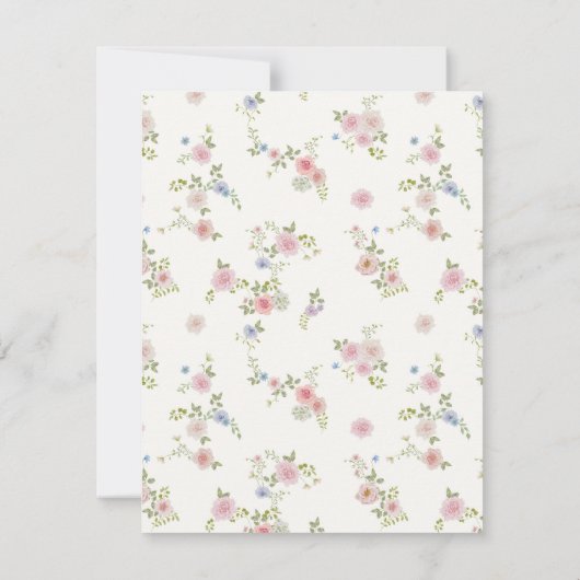 Carte RSVP Pastel Fleur sauvage QR Code (Dos)