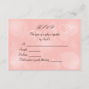 Carte RSVP Peach roses