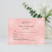 Carte RSVP Peach roses (Debout devant)