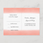 Carte RSVP Peach Watercolor (Dos)