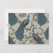 Carte RSVP Peacock Verte Simple Sage (Dos)