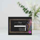 Carte RSVP Peacock vintage (Debout devant)