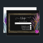 Carte RSVP Peacock vintage<br><div class="desc">Carte rsvp baroque paon.</div>