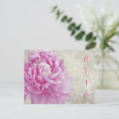 Carte RSVP Peony rose (Debout devant)