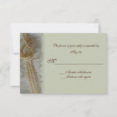 Carte RSVP Perles et dentelle (Devant)