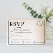 Carte RSVP personnalisable | Suivi de la présence  (Debout devant)