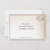 Carte RSVP personnalisable | Suivi de la présence  (Dos)