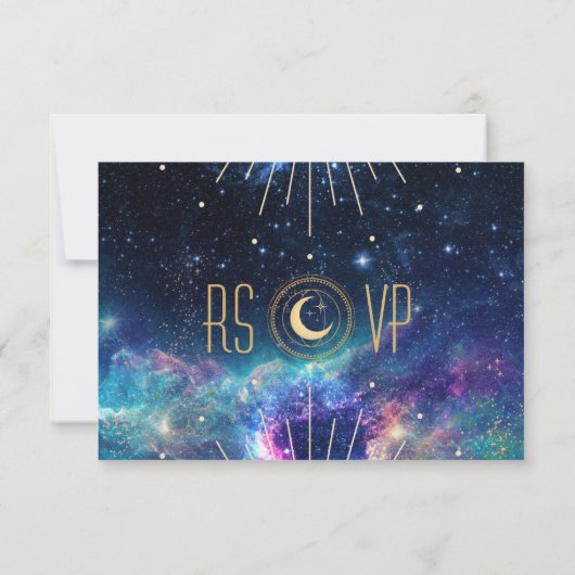 Carte RSVP Phase Lune céleste (Dos)