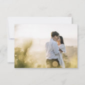 Carte RSVP photo couleur stock violet mariage (Dos)