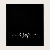 Carte RSVP photo en noir et blanc moderne (Extérieur déplié)