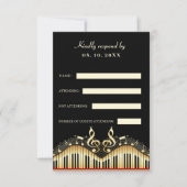 Carte RSVP Piano Abstraite (Devant)