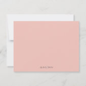 Carte RSVP Pink and Green Tropical Foliing (Dos)
