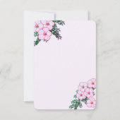 Carte RSVP Pink Anemone Greenery Floral Wedding (Dos)