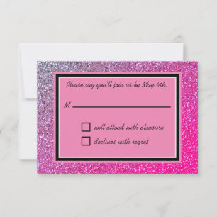 Carte RSVP Pink Sparkings