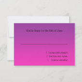 Carte RSVP Pink to Purple Ombre avec étoile (Devant)
