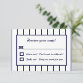 Carte RSVP Pinstripes Baseball (Debout devant)