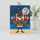 Carte RSVP Pirate et Expédition (Debout devant)