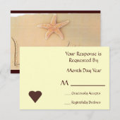 Carte RSVP Plage Love (Devant / Derrière)