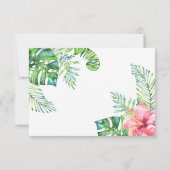 Carte RSVP Plante Exotique Aquarelle (Dos)