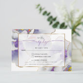 Carte RSVP Plum Purple Imaginaire Peony (Debout devant)