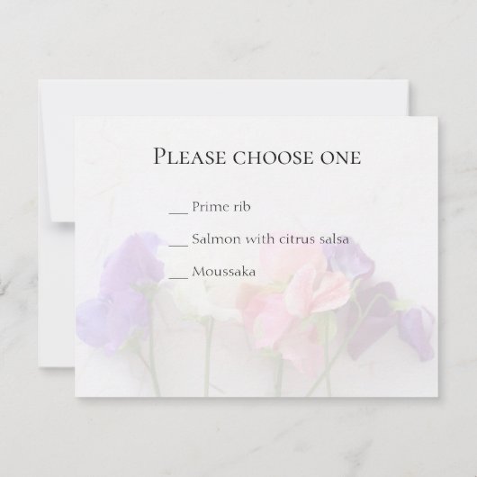 Carte rsvp pois frais doux (Dos)