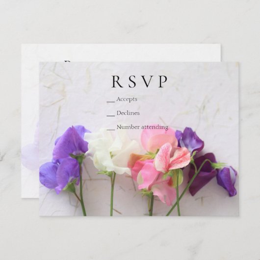 Carte rsvp pois frais doux (Devant / Derrière)