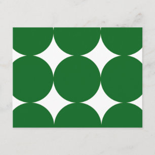 Carte RSVP Pois moderne verte et blanche