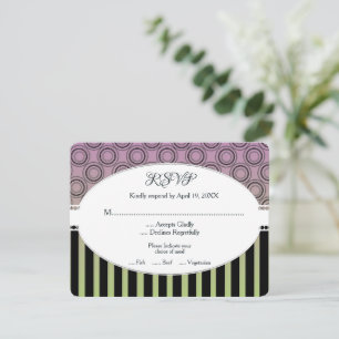 Carte RSVP Posh Rose et Green Wedding