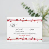 Carte RSVP Pots & Paille (blanc/rouge) (Debout devant)