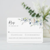 Carte RSVP pour allergie alimentaire du Mariage bo (Debout devant)