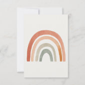 Carte RSVP pour baby shower arc-en-ciel minimal (Dos)