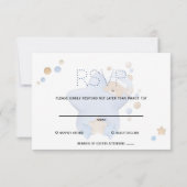 Carte RSVP pour Baby shower Ours Teddy Mignonne do (Dos)