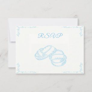 Carte RSVP pour bébé à main tiré