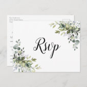 Carte RSVP pour boîtier de verdure (Devant / Derrière)