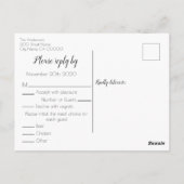 Carte RSVP pour boîtier de verdure (Dos)