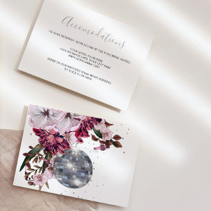 Carte RSVP pour boîtier Mariage Floral Bourgogne