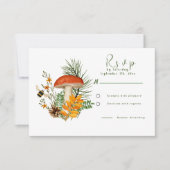 Carte RSVP pour champignon des forêts automnales (Devant)