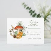 Carte RSVP pour champignon des forêts automnales (Debout devant)