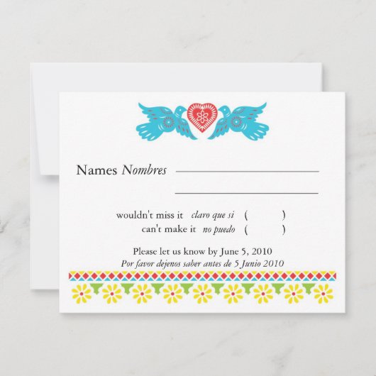 Carte RSVP pour crâne de sucre (Devant)