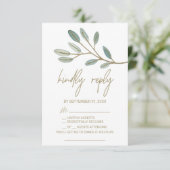 Carte RSVP pour demande de chanson Eucalyptus Vein (Debout devant)