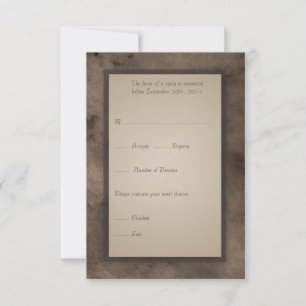 Carte RSVP pour ensemble Mariage Zeppelin Steampun