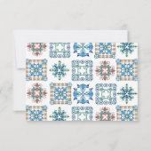 Carte RSVP pour Fête des mariées carrelage Lemon A (Dos)