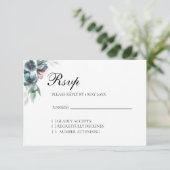 Carte RSVP pour fleurs d'aquarelle (Debout devant)