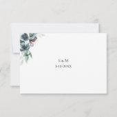 Carte RSVP pour fleurs d'aquarelle (Dos)