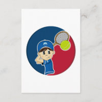 Carte RSVP pour garçon de Tennis mou