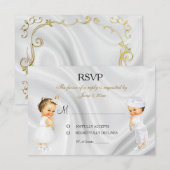 Carte RSVP pour la communion baptisée baptême (Devant / Derrière)